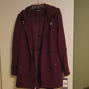 Jones New York Deep Burgundy Utility Jacket